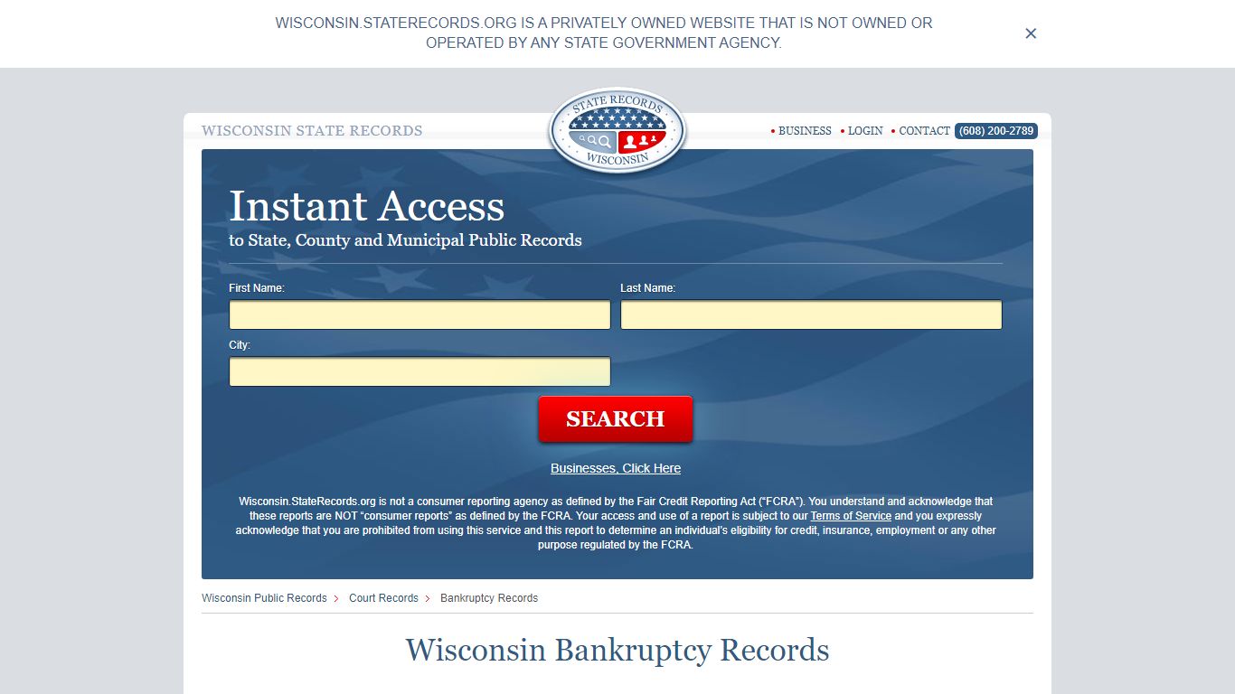 Wisconsin Bankruptcy Records | StateRecords.org