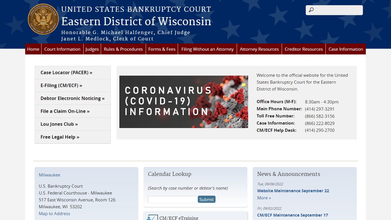 Eastern District of Wisconsin | United States Bankruptcy Court